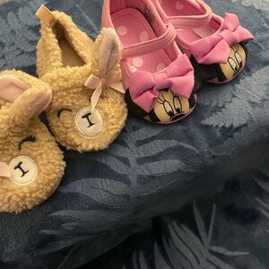Disney Pink and Yellow Kids Slippers